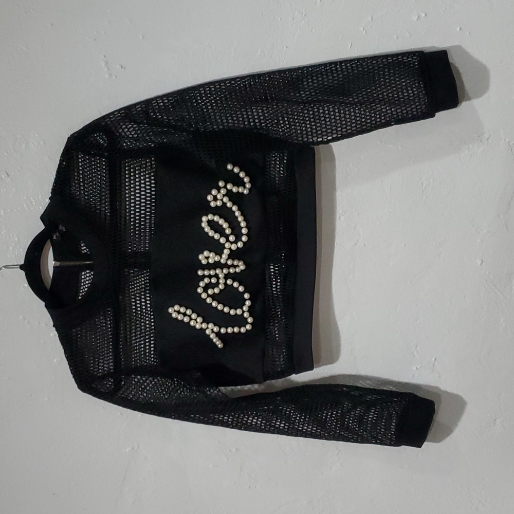 Cropped Mesh Lover Shirt